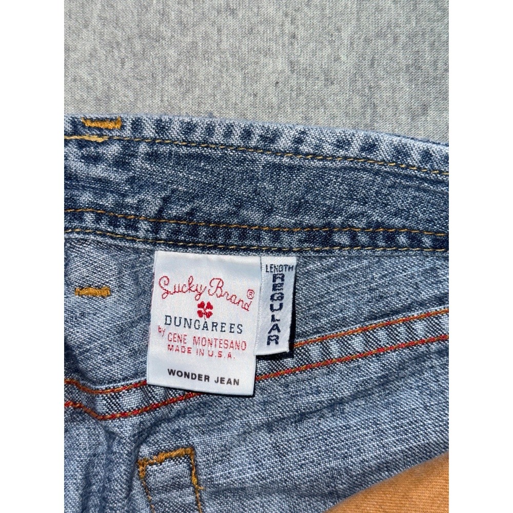 Lucky Brand Dungarees by Gene Montesano Denim Wonder Jean Vintage USA Size 34 - Picture 4 of 11